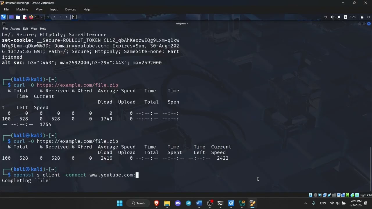 واجب مادة secure network protocols