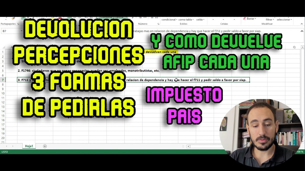 3 Formas de PEDIR las DEVOLUCIONES de PERCEPCIONES del IMPUESTO PAIS- COMO me devuelve AFIP cada una