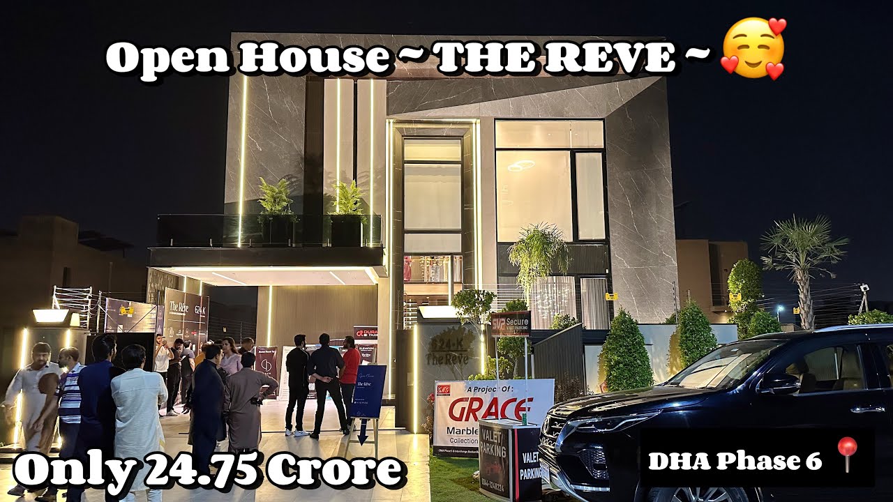 1 Kanal Open House ~ THE REVE ~ Fully Furnished | Full Basement | Pool 💦 | Theatre 🎭 For Sale In DHA