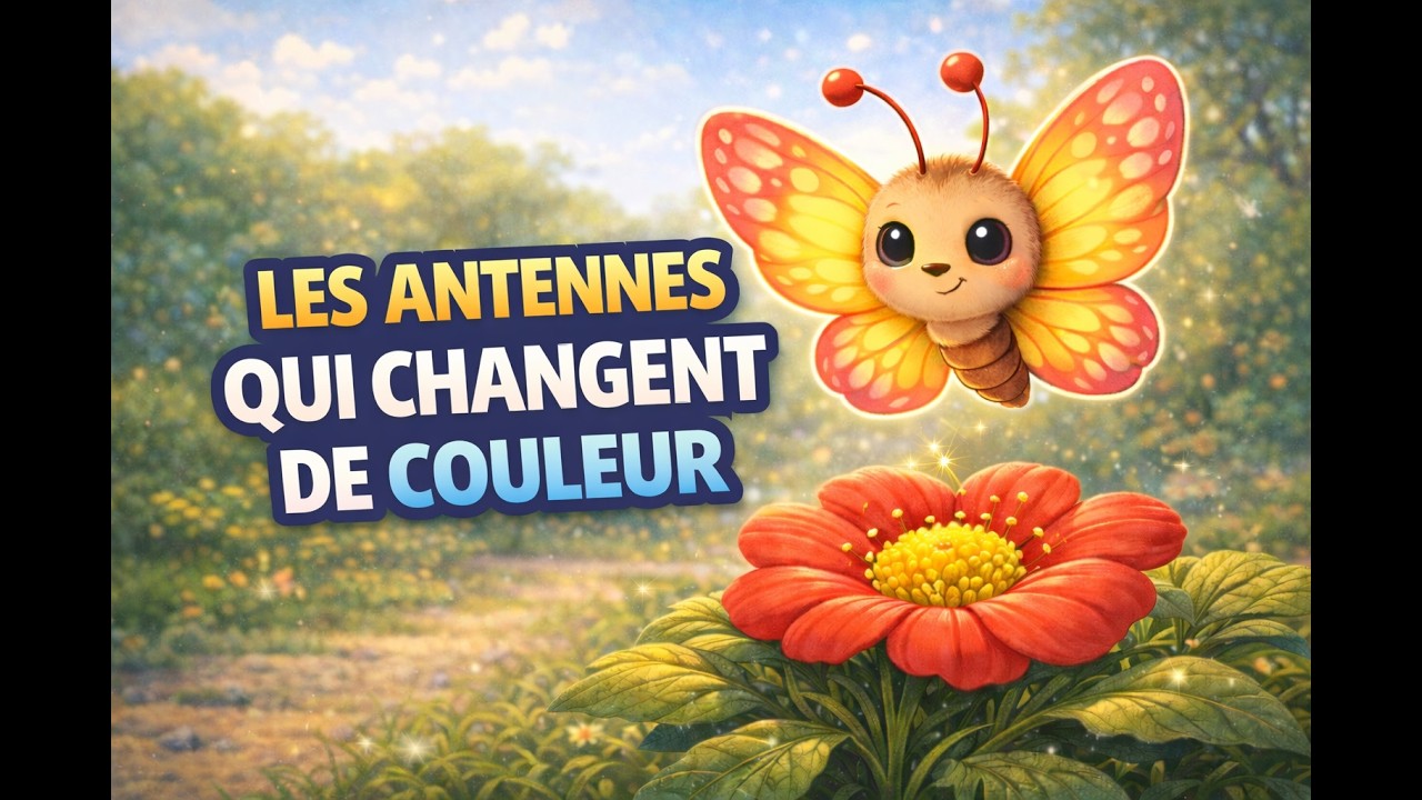 Jean le papillon et les antennes qui changent de couleur
