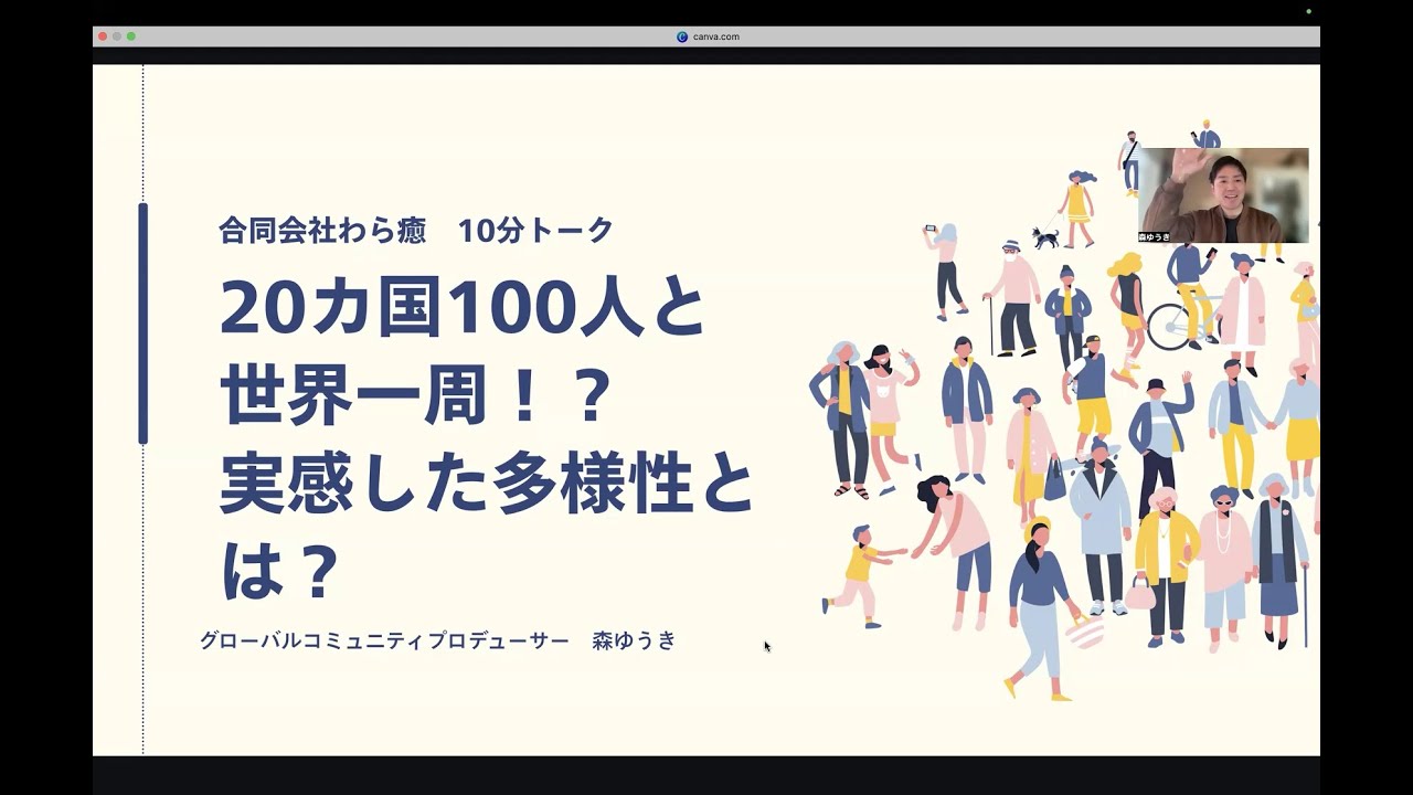 【10分トーク】20カ国100人と世界一周 !?実感した多様性とは？