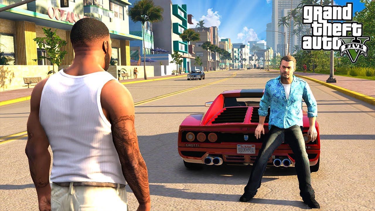 ПОЕЗДКА В ВАЙС СИТИ в GTA 5! ВСТРЕТИЛ ТОММИ ВЕРСЕТТИ! ЭТО GTA 6?! МОДЫ ГТА 5