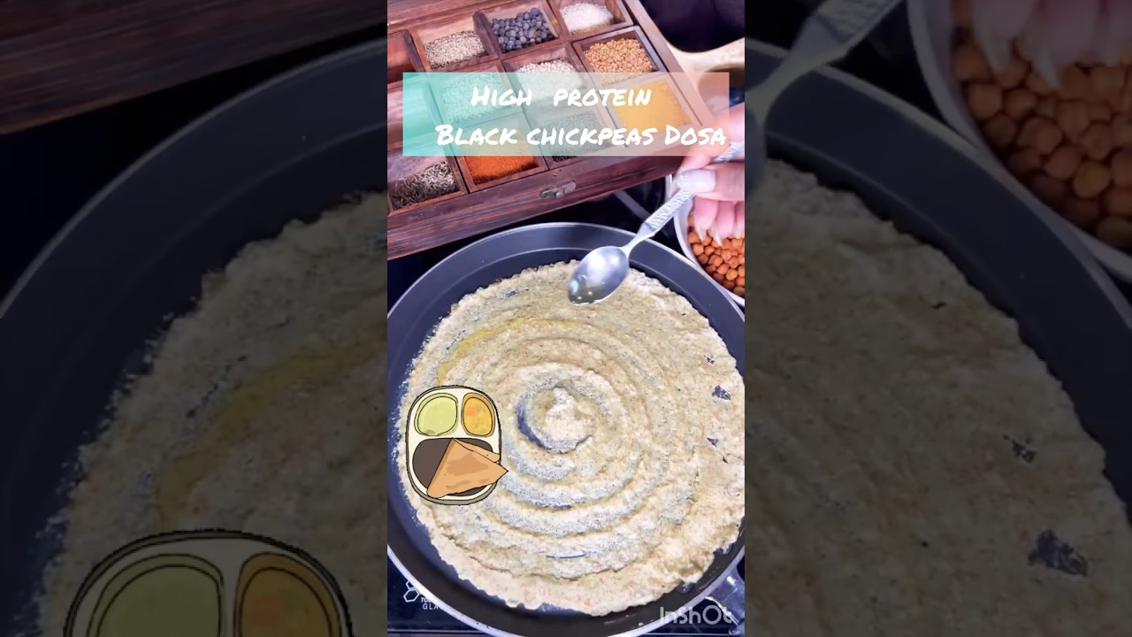 Try this High-protein Black Chickpeas Dosa for a quick and nutritious meal.swipe for the recipe#dosa