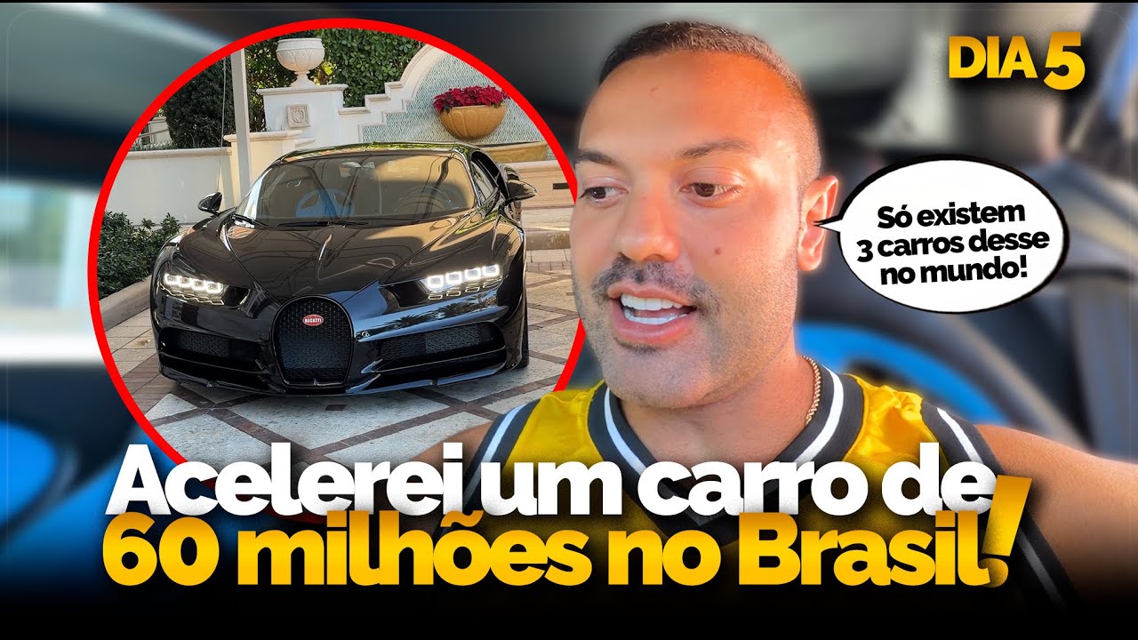 ACELEREI UMA BUGATTI DE 60 MILH&Otilde;ES | S&Oacute; EXISTEM 3 DESSAS NO MUNDO! 😳