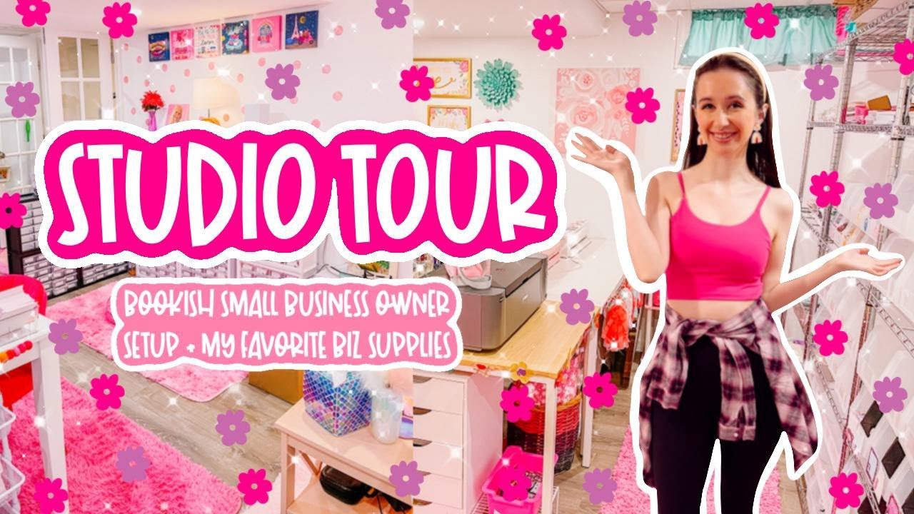 STUDIO TOUR ✨ | My Bookish Small Business Office in my Basement, Plus Printers, Organizers, & More!