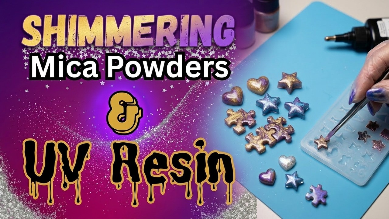 First Time Pouring UV Resin With Shimmering Mica Powder: A Beginner's Journey