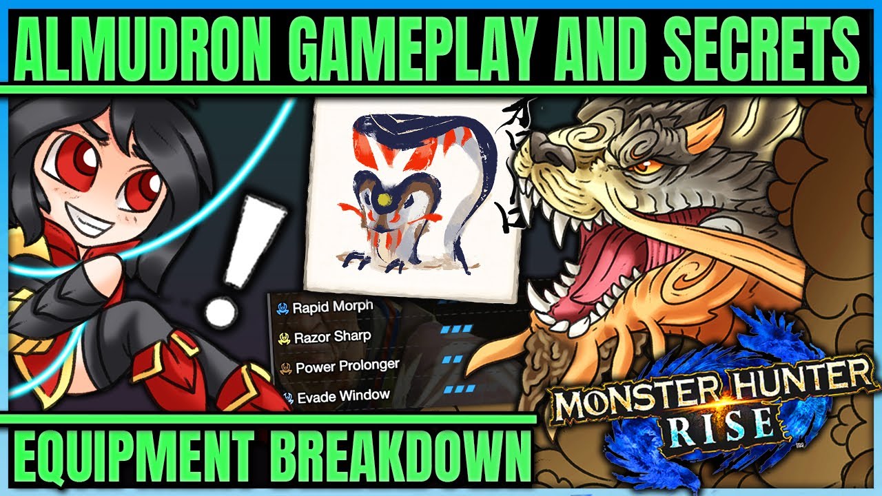 ALMUDRON IS BEST MONSTER - Gameplay + Breakdown + Armor and Weapon Showcase - Monster Hunter Rise!