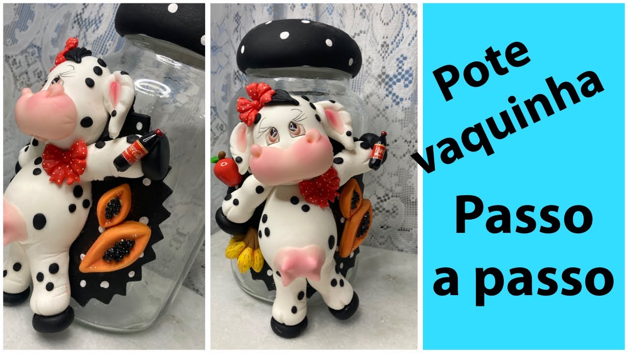Pote vaquinha 3L passo a passo/ biscuit