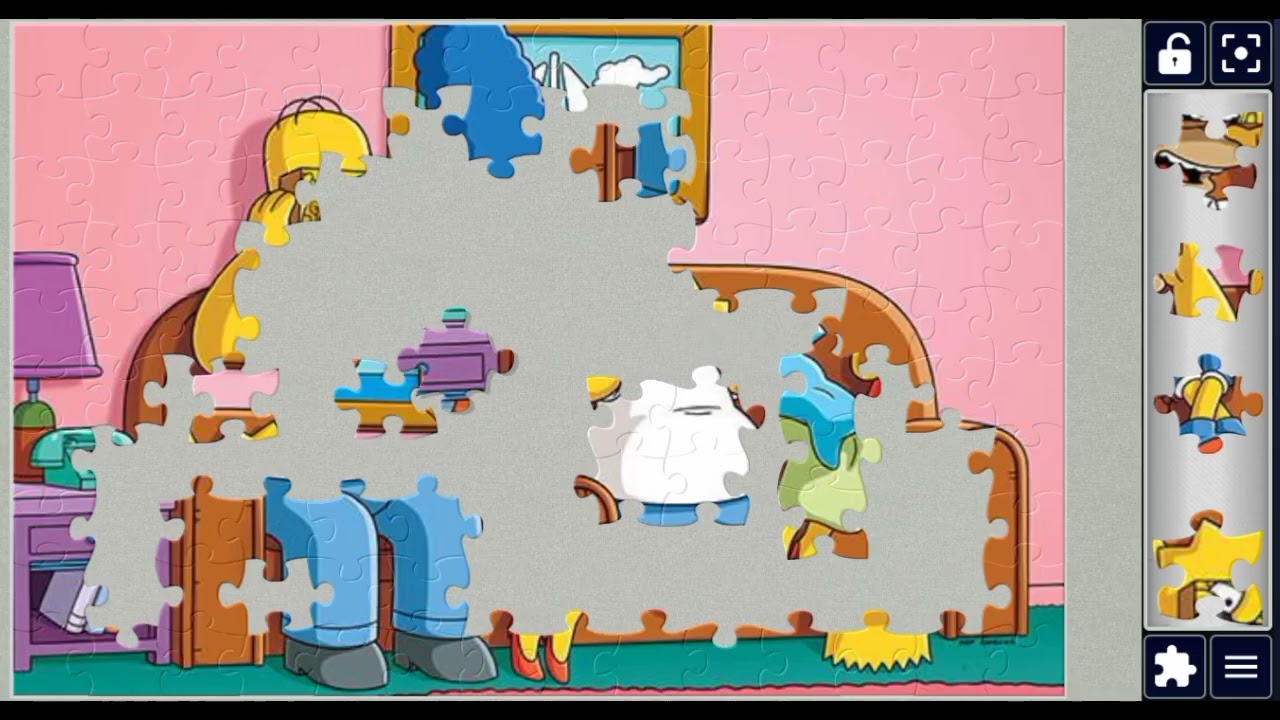 The Simpsons Family with Squid Boxes ☑️//Cartoon jigsaw puzzle 