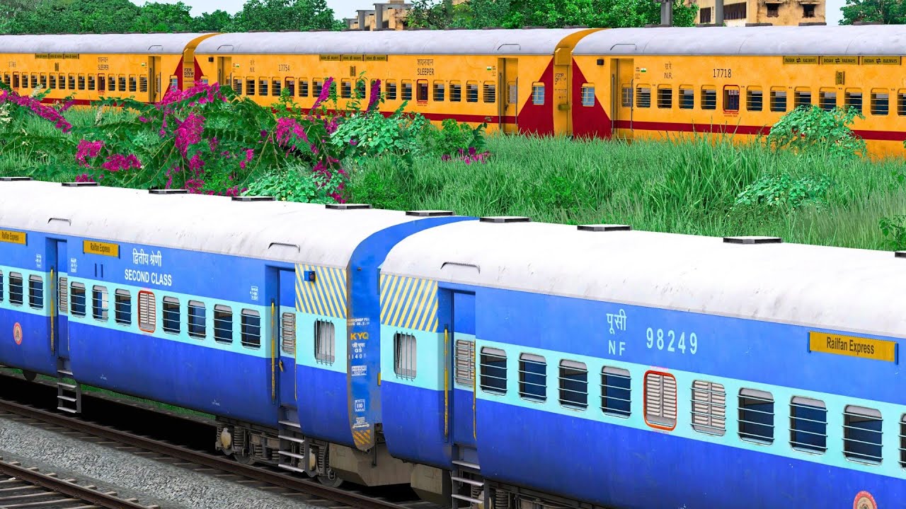 TRAINS PARALLEL ARRIVAL RAILWAY STATION | BUMPY RAILROAD | Train Simulator | Railwork | NTG GAMING