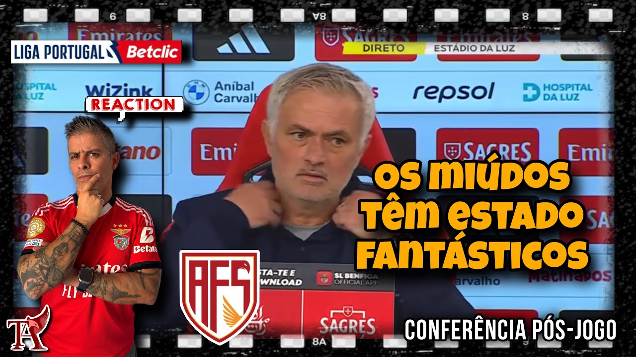 AVS: CONFERÊNCIA IMPRENSA PÓS-JOGO NA LIGA: MOURINHO FALA NO MÉRITO DO CLUBE EM FORMAR COM QUALIDADE