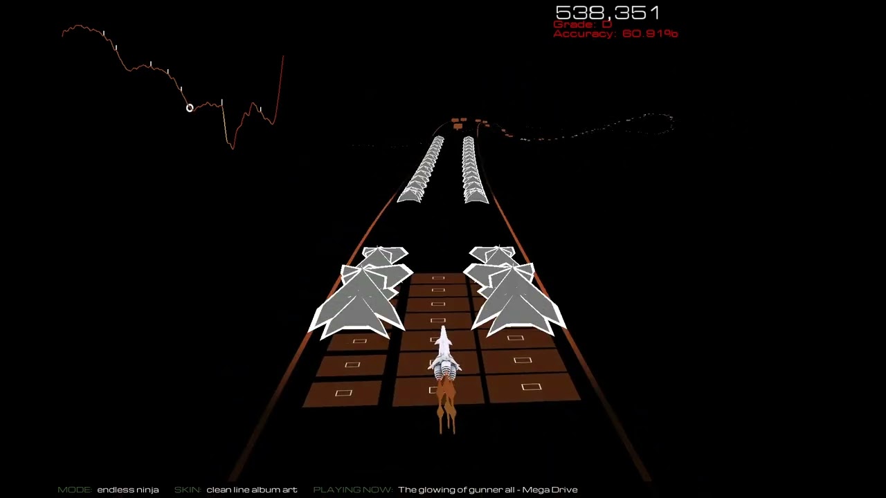 Mega Drive – The Glowing Of Gunner All (Audiosurf 2 Endless Ninja)