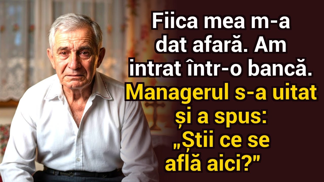 Fiica mea m-a alungat. Am intrat într-o bancă. Directorul s-a uitat și a spus: „Știți ce e aici?”