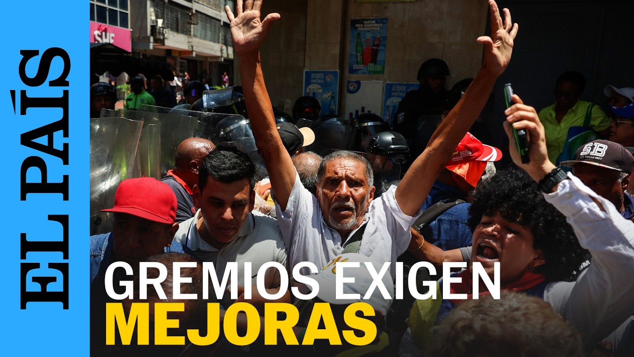 VENEZUELA | REPRESI&Oacute;N POLICIAL durante PROTESTAS LABORAL en CARACAS