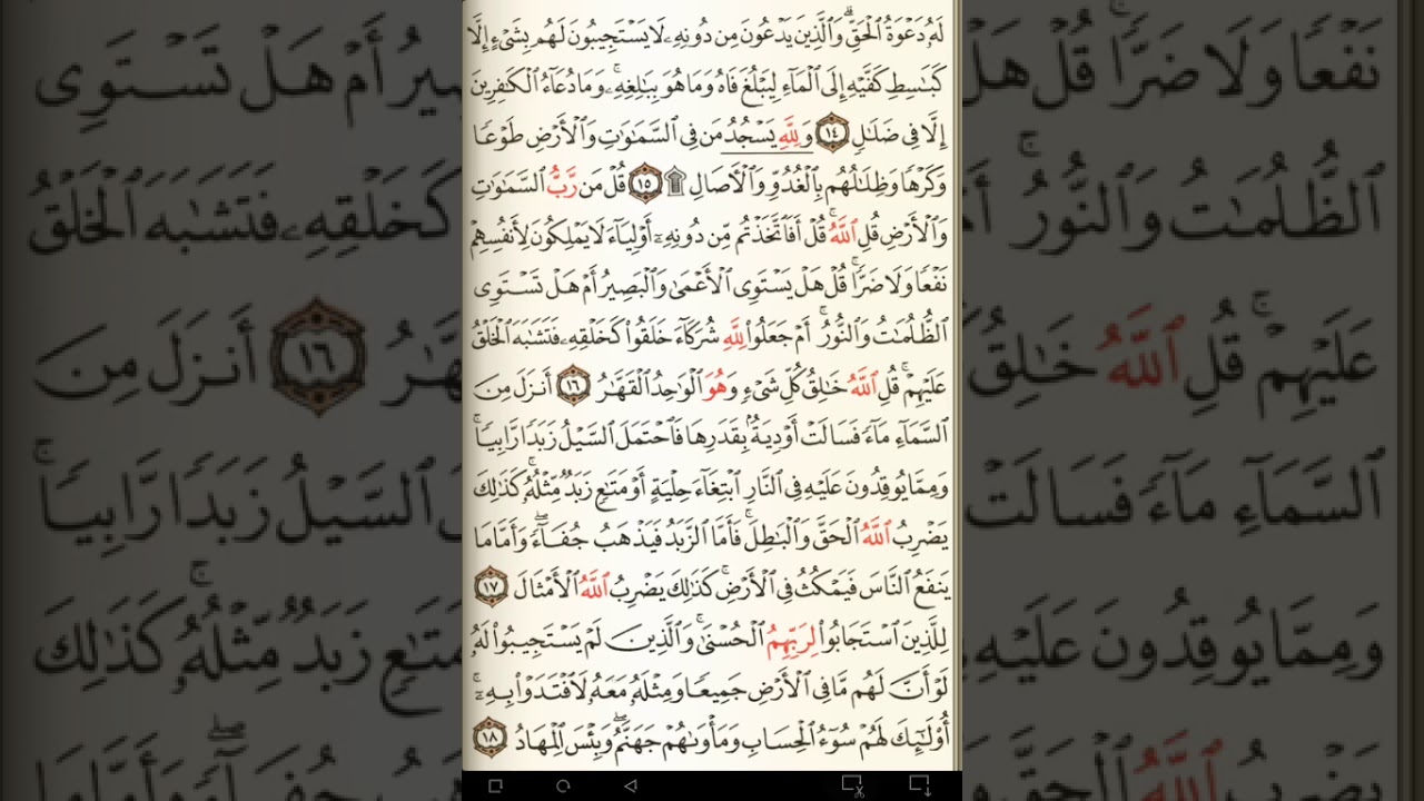 ماهر المعيقلي سورة الرعد مكتوبة صفحة 251 مصحف المدينة المنورة جودة عالية