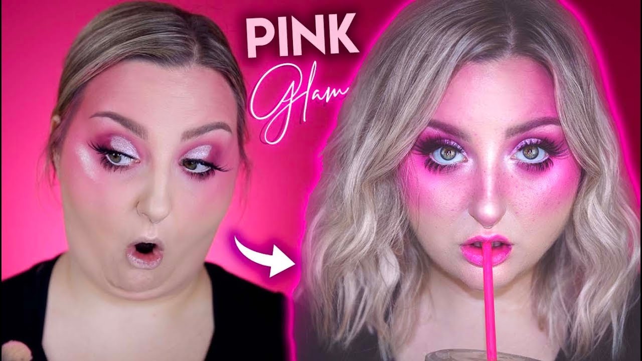EXTREME PINK GLAM MAKEUP TRANSFORMATION