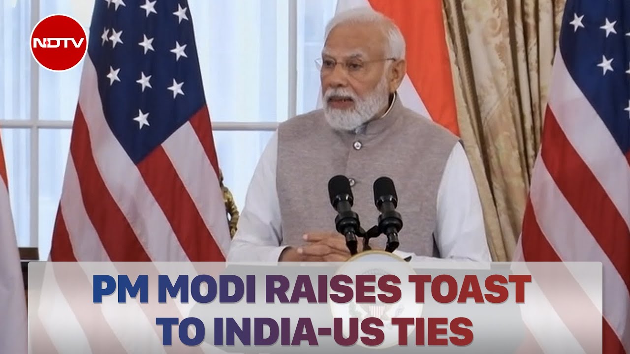 PM Modi Raises A Toast To India-US Friendship At State Lunch Hosted By Kamala Harris