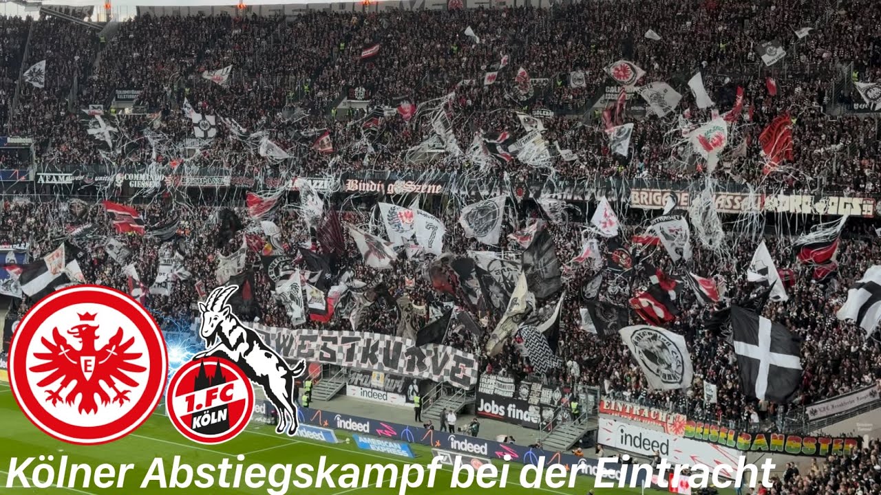 Eintracht Frankfurt - 1.FC K&ouml;ln | Pyro & sp&auml;tes Spektakel, K&ouml;ln holt nach 0:2 noch einen Punkt