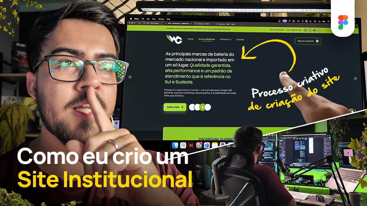 Criando um Site Institucional no Figma etapa por etapa com você | Processo criativo