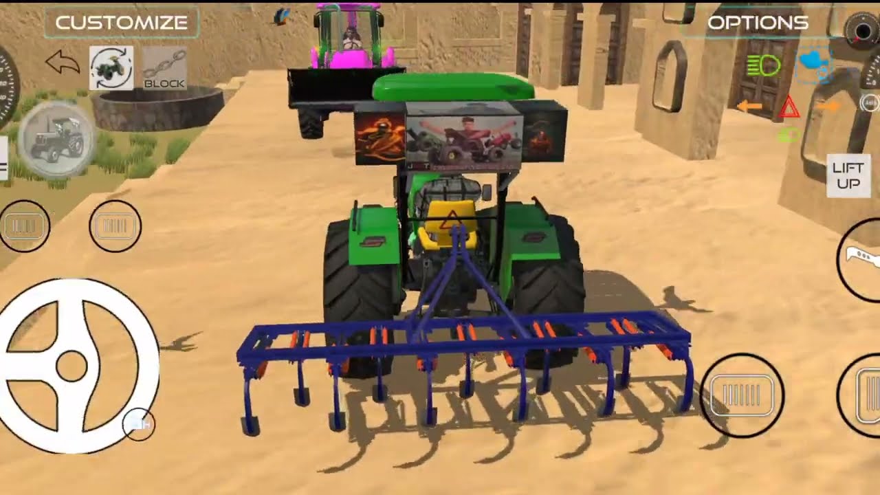 JCB // JOHN DEERE 🚜 // MASSEY 🚜 // SONALIKA 🚜 // TRACTOR CULTIVATOR TROLLEY FROM FARMING 🌾🌿 3D GAM 