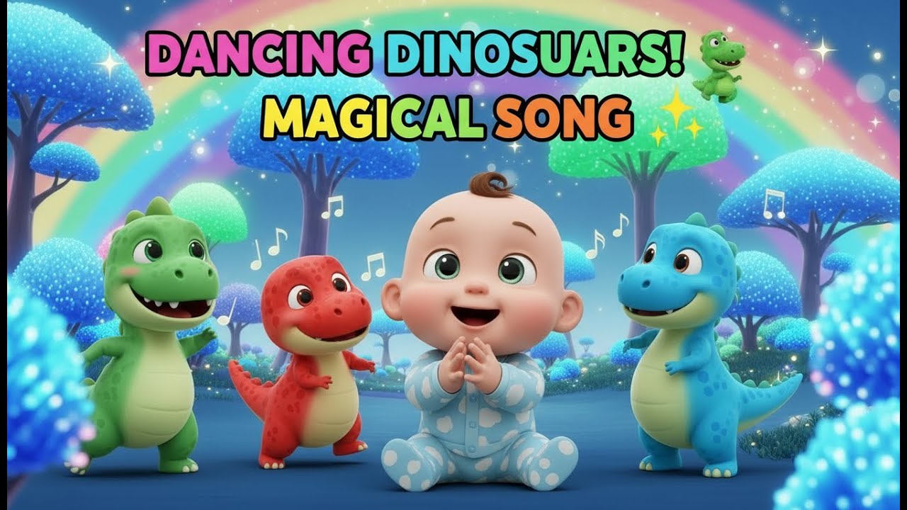 Magical Adventure with Dancing Dinosaurs 🦖✨ | Fun Dance Song for Kids & Toddlers