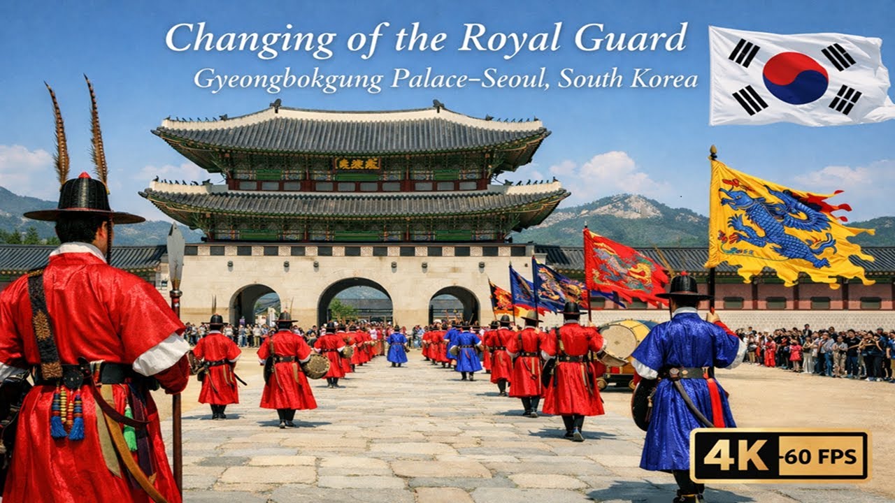 Step Into 600 Years of History 🏯👑: Seoul’s Royal Guard Ceremony at Gyeongbokgung – South Korea