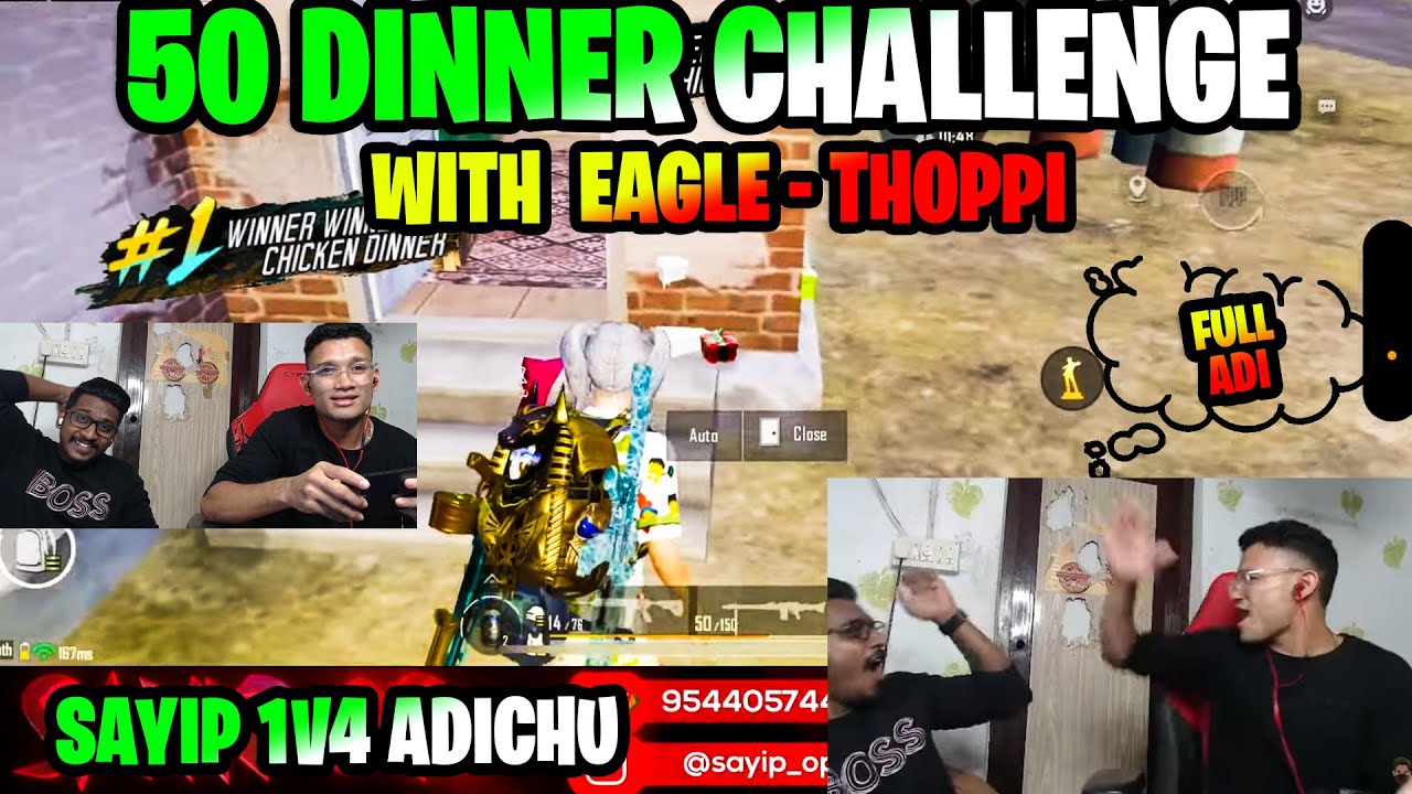 ഇജ്ജാതി Combo 🥵 Eagle - Sayip കിട്ടിലം Fights Oonly 🥶With Thoppi 😜 Easy 50 Dinner😄Funniest Gameplay🥰