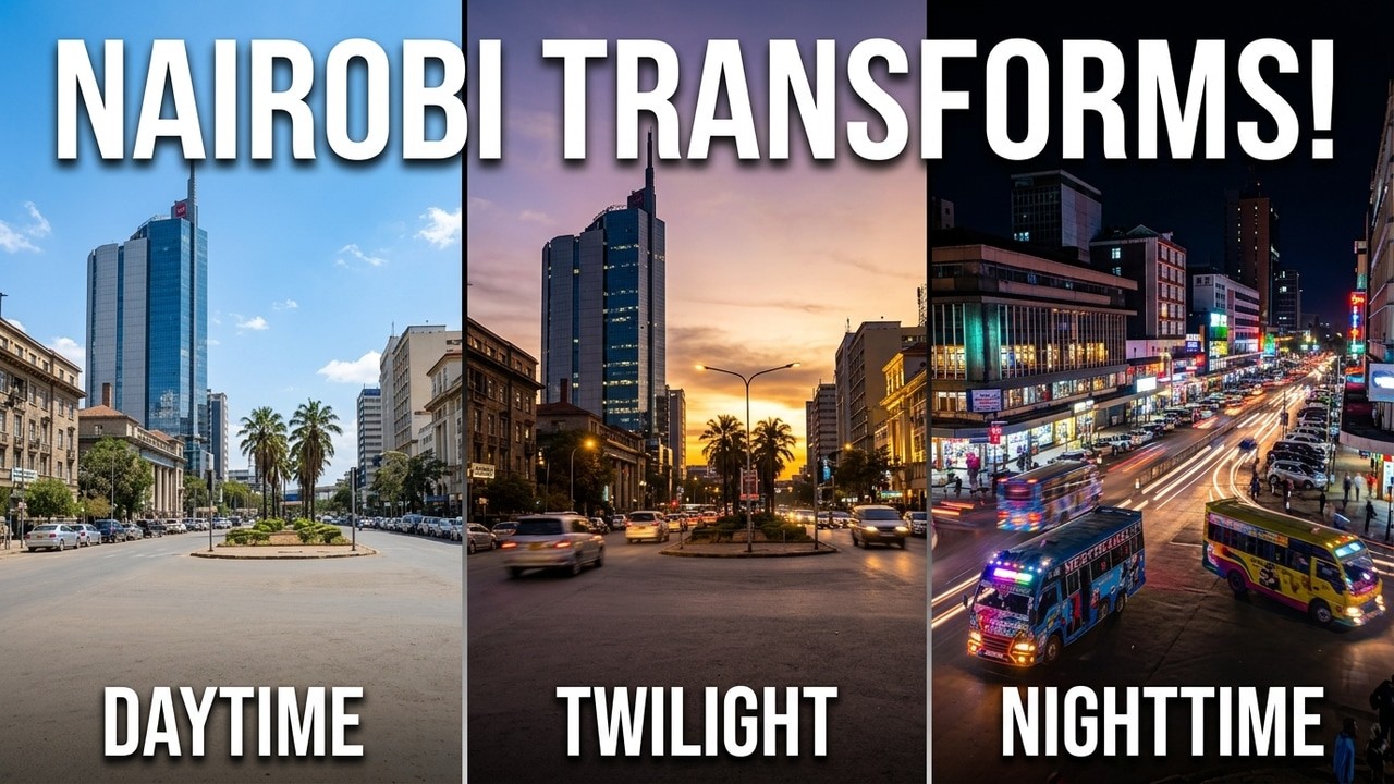 Nairobi by Day 🌞 vs Night 🌃 – Same City, Different Vibes!