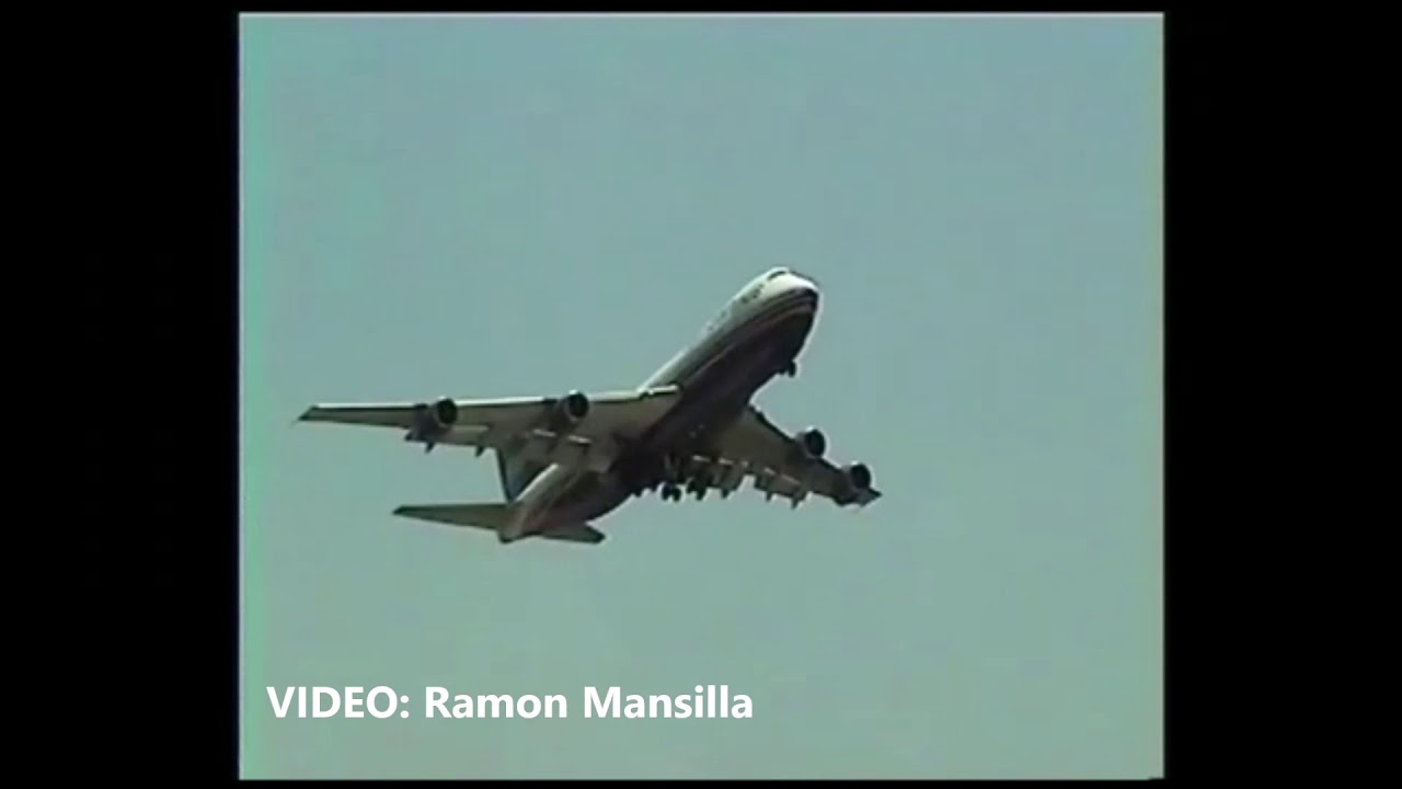 Boeing 747-200 LV-AZF de Southern Winds haciendo toque y despegue en Cordoba (09feb05)