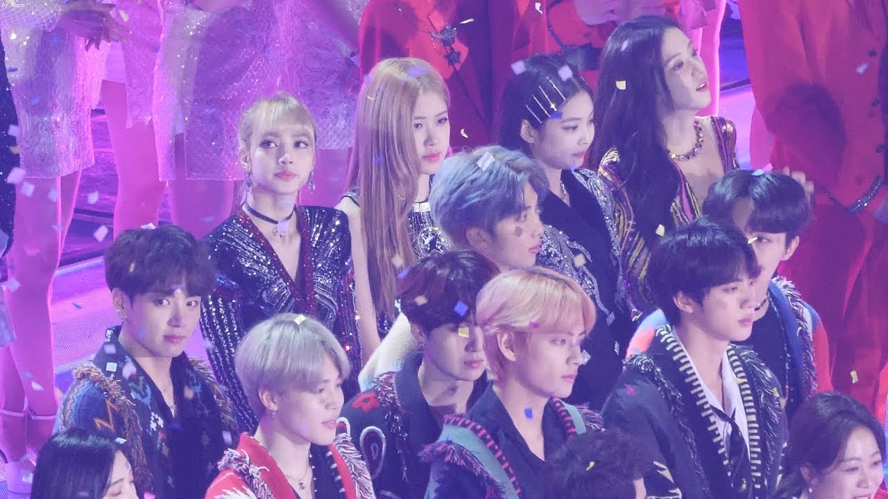 181225 블랙핑크(BLACKPINK),방탄소년단(BTS)  전출연진 엔딩 (Ending) 송민호카메라 찍어보는 제니 [4K] 직캠 (2018 가요대전) by Mera