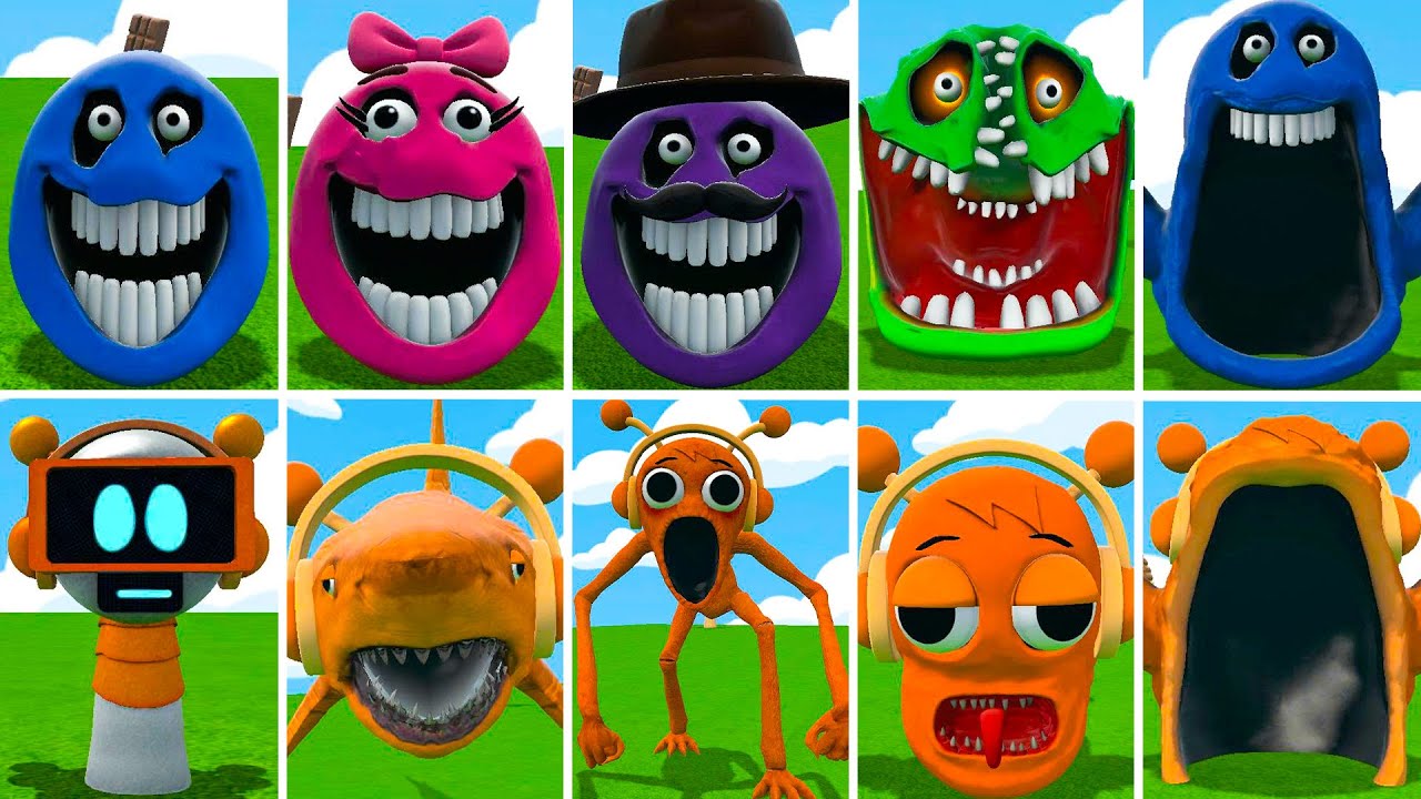 EVOLUTION OF ALL NEW ROBLOX HUNGRY SNAKE SEA EATER VS ALL OREN ORANGE SPRUNKI In Garry's Mod!