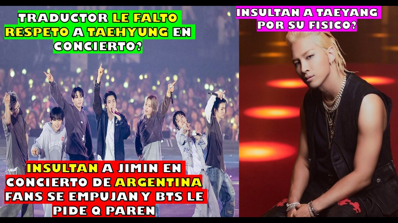 😨LE FALTA RESPETO A TAE?,JIMIN RECIBE INSULTO EN CONCIERTO/TAEYANG SBURLA/BIGHIT SOOBIN COMUNICADO