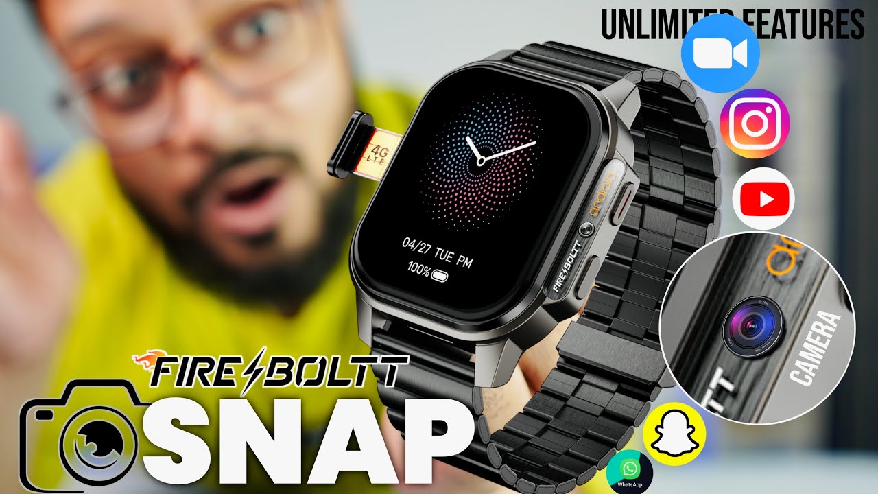 Fireboltt Snap Android Watch Review⚡️ | Amoled Display, HD Camera, Premium Build🔥