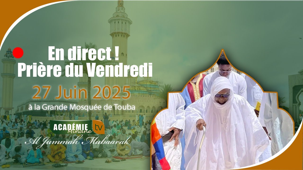 🔴En Direct de Touba | Prière du Vendredi à la Grande Mosquée de Touba Ven20-02-2026