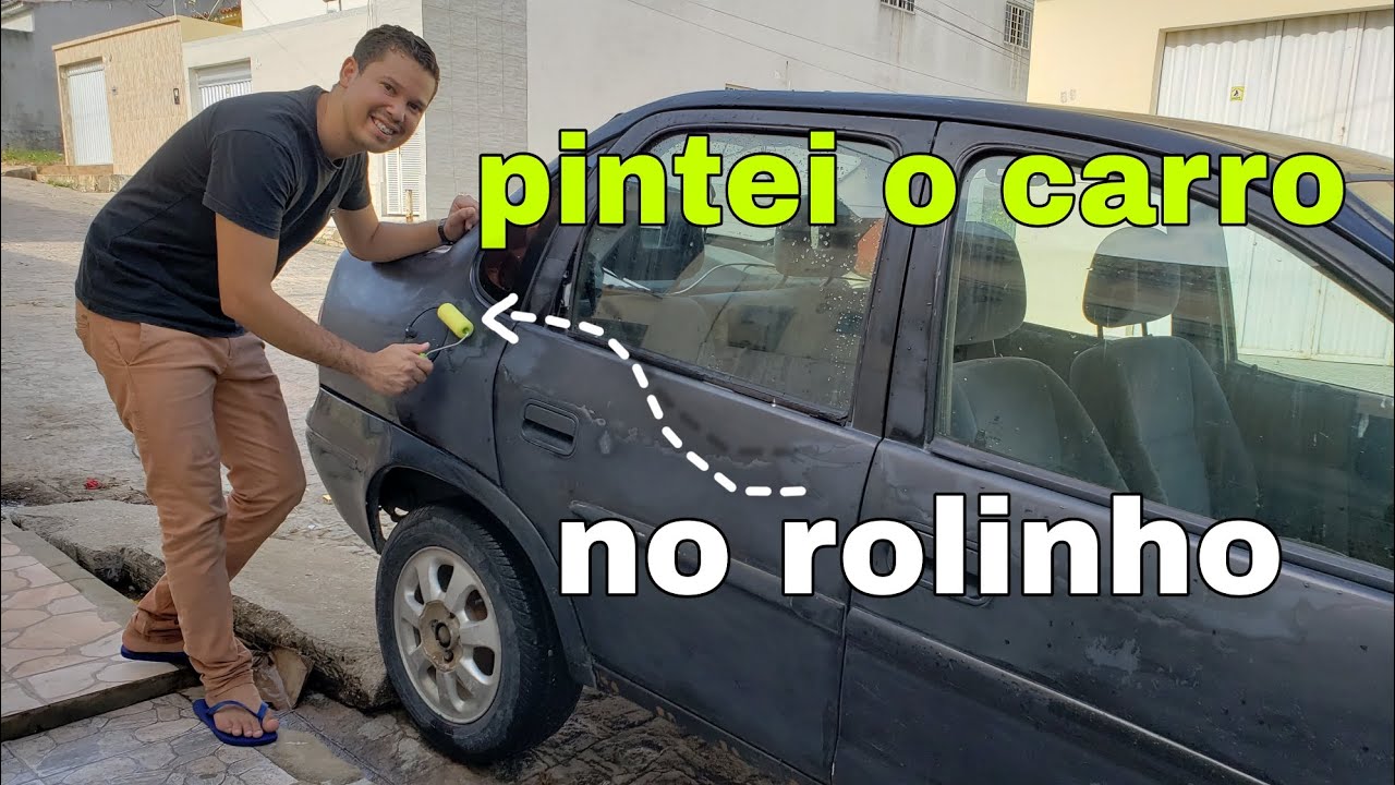 pintei o carro no rolinho, será que ficou bom?!