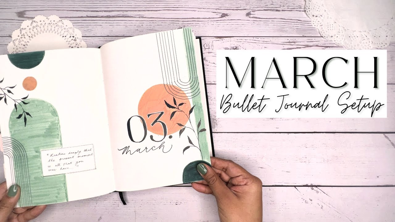 March 2023 Bullet Journal Setup |  Boho Aesthetic ✨