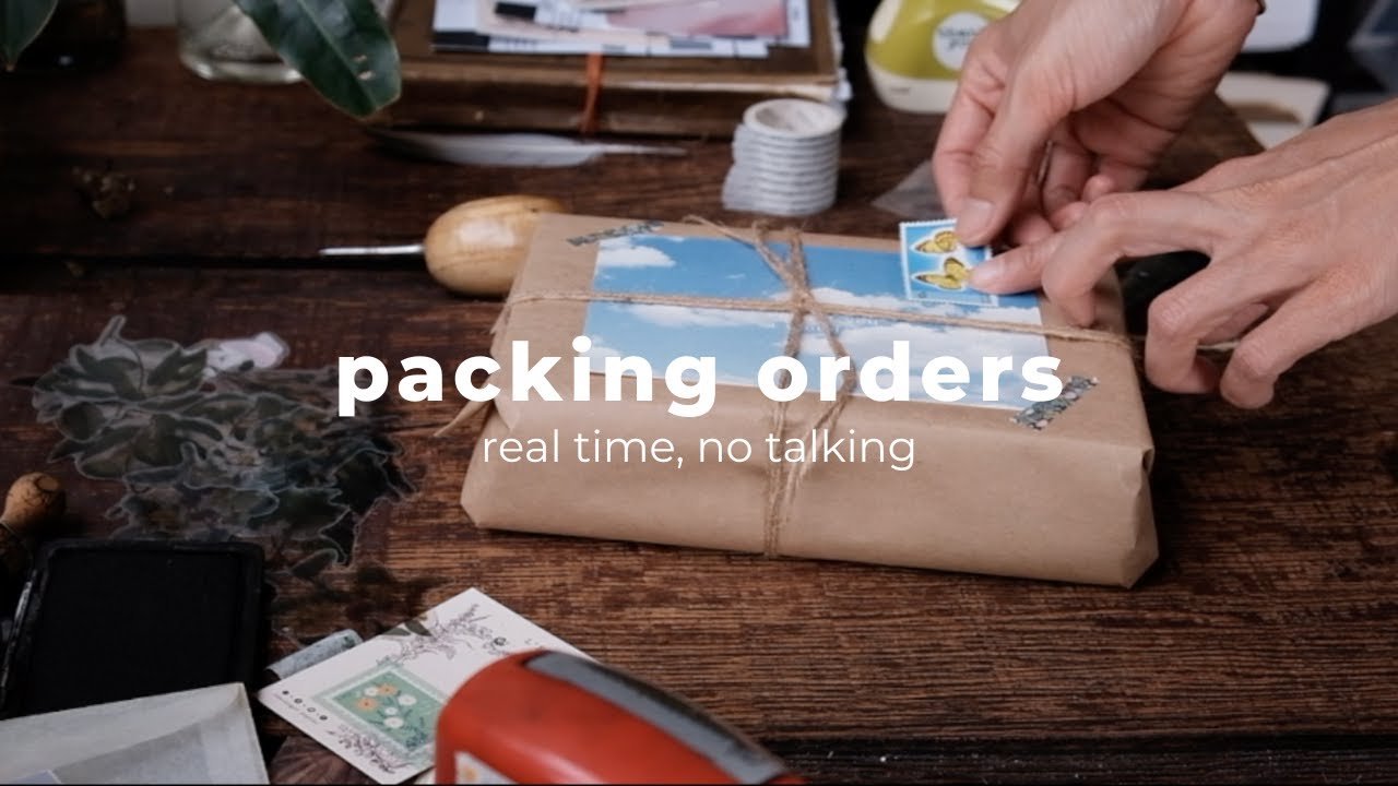 a slow process, pack orders with me - long asmr, no mid-roll ads
