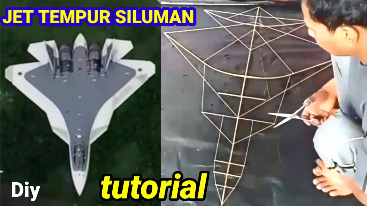 DIY Cara Membuat Layangan Pesawat Tempur Siluman Russia