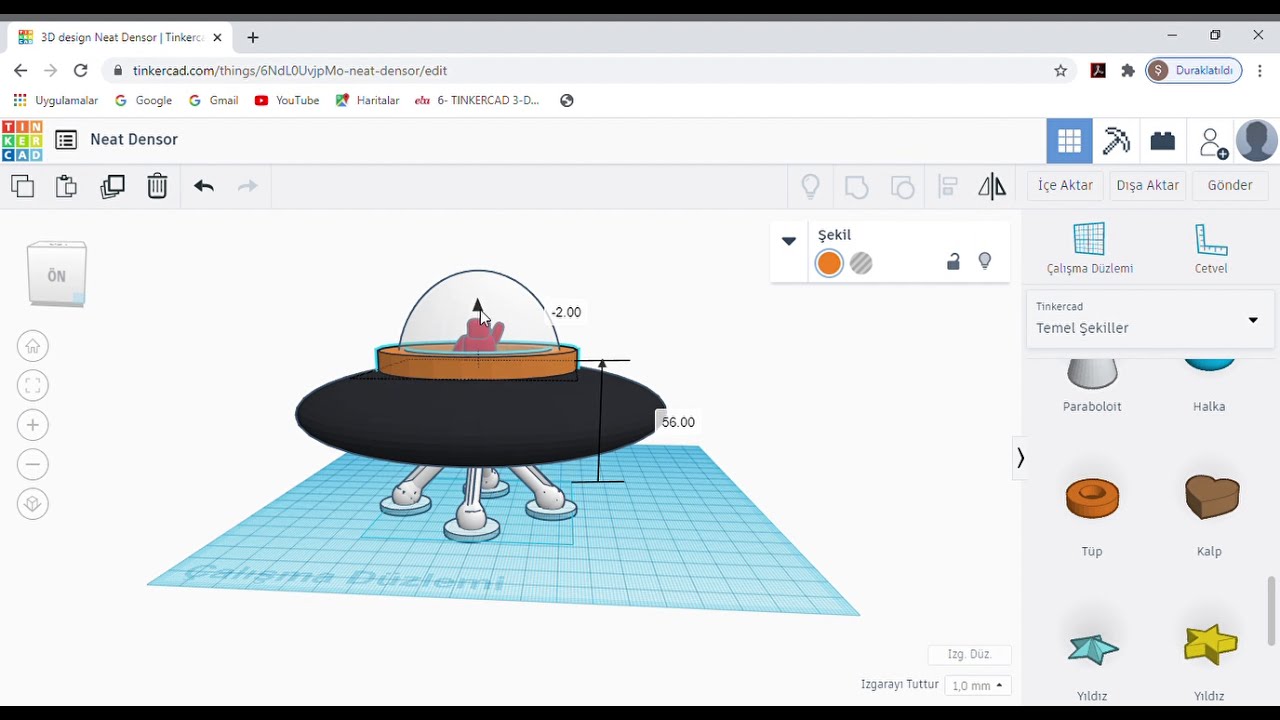 Tinkercad Uzay Gemisi