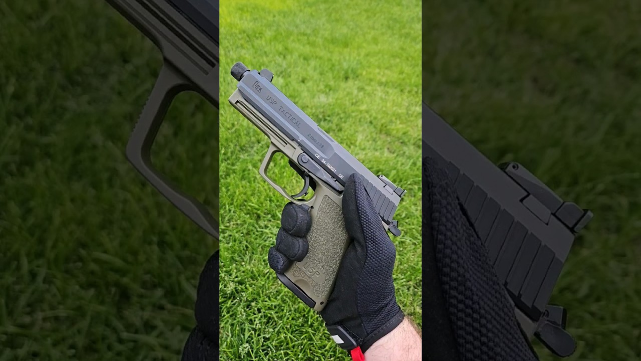 HK USP Tactical 9mm in OD Green! #hk #hecklerandkoch #hkusp #9mmpistol #pistol #handgun #callofduty