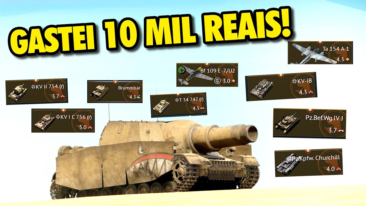 DESSA VEZ EU GASTEI 10 MIL REAIS NESSA LINHA ALEMÃ!! - Warthunder PT - BR
