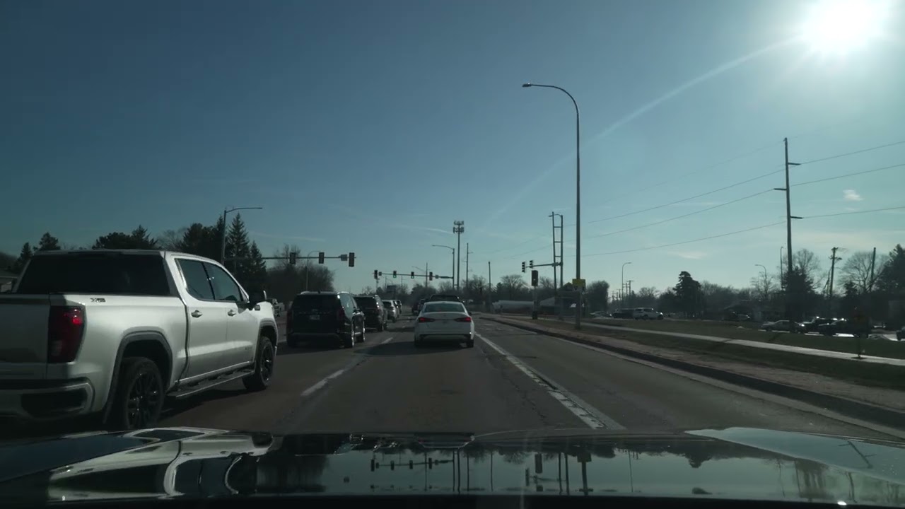 Peoria, IL Relaxing Drive (No Talk, No Music) 4K POV ASMR