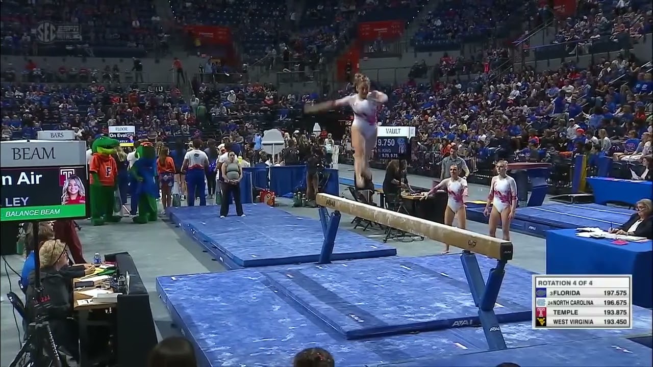 Madison Ley (Temple) - Beam Exhibition (8.900) - 2026 UNC, Temple, WVU at Florida - NCAA Gymnastics