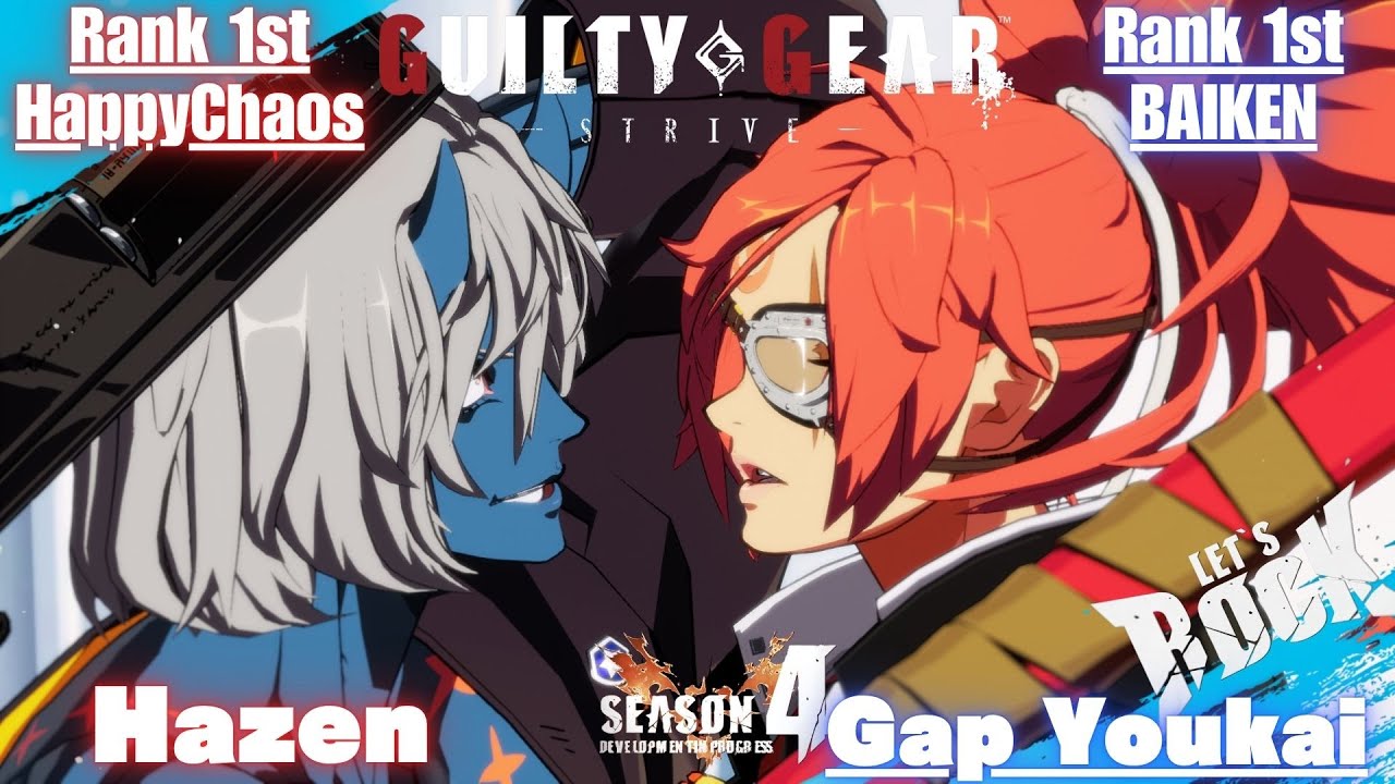 GGST➤Rank 1st HappyChaos / ケイオス [ Hazen ] vs Rank 1st BAIKEN / 梅喧 [ Gap Youkai ] Guilty Gear Strive