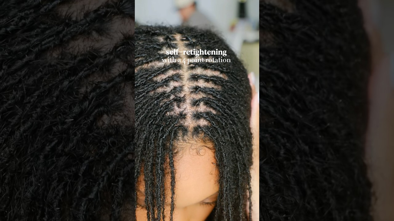 Super simple self-retie routine ✨ #microlocs #microlocretie #hairinspo #hairtutorial
