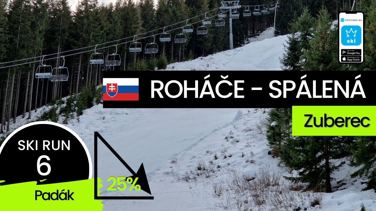 Rohace Spalena / #8 of TOP 10 black ski runs in Slovakia - ski run 6 Padak, short video 55