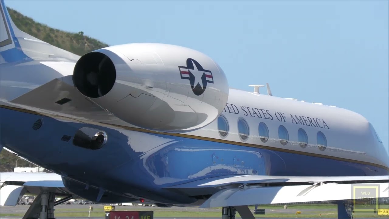 Gorgeous USAF C 37A Gulfstream visit to Wellington