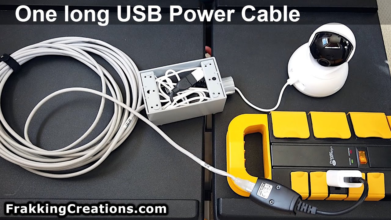 150 ft USB extension cable hack - How to Power USB powered Security Cameras over Long Distances