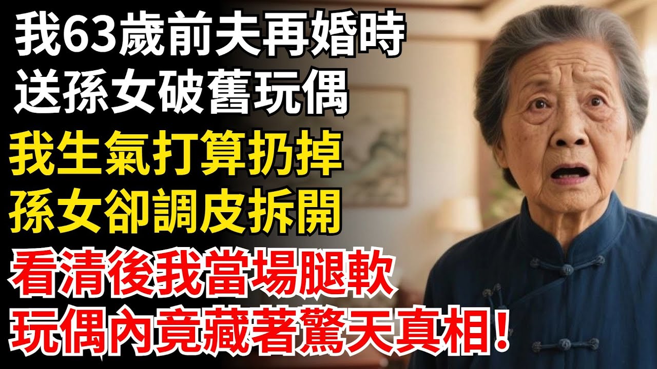 我63歲前夫再婚時，送孫女破舊玩偶，我生氣打算扔掉，孫女卻調皮拆開，看清後我當場腿軟，玩偶內竟藏著驚天真相！#晚年生活#中老年生活#為人處世#生活經驗#情感故事#幸福人生