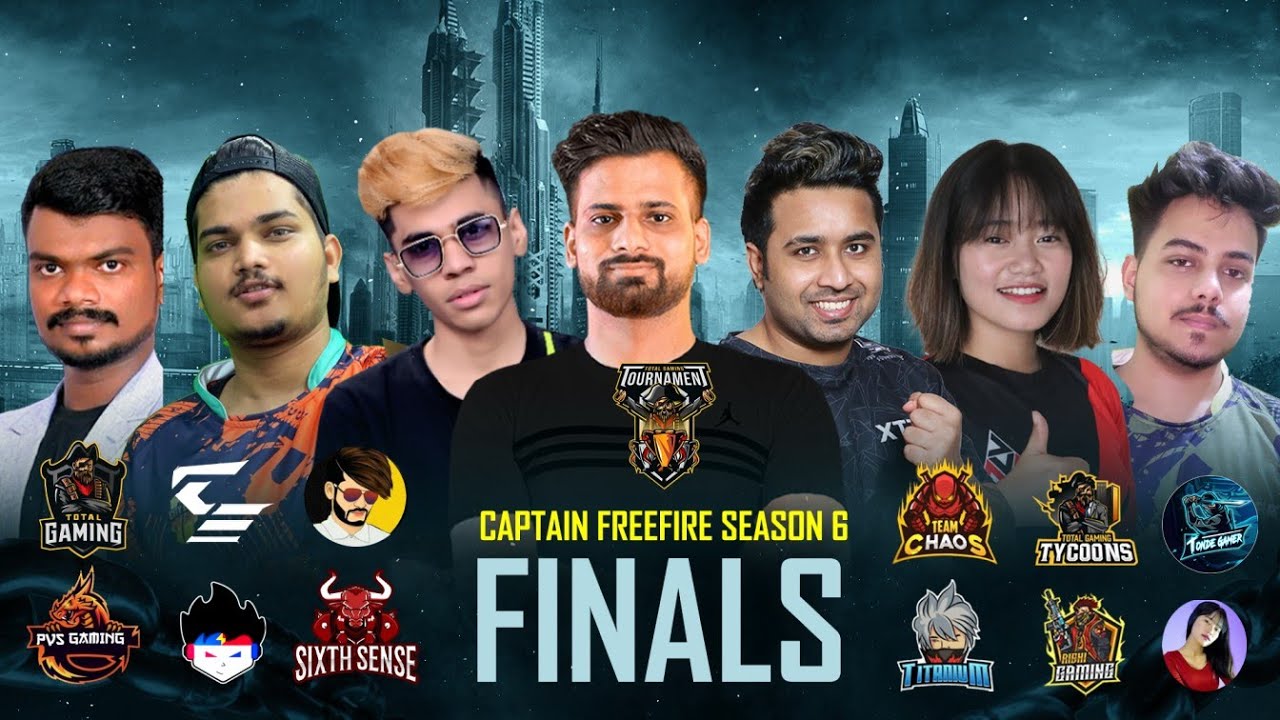 CAPTAIN FREE FIRE | SEASON 6 | GRAND FINALS | TG TOURNAMENT | FT. TG,TSG,TNM,PVS,SOONEETA,TONDE,UG